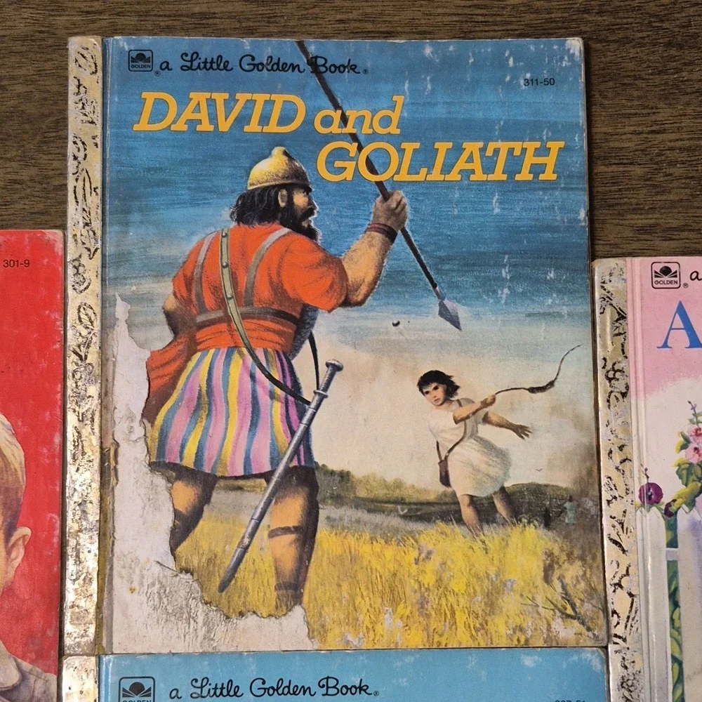 Golden Books Illustrated Children's Hardcover: Prayers, David & Goliath, Noah's…